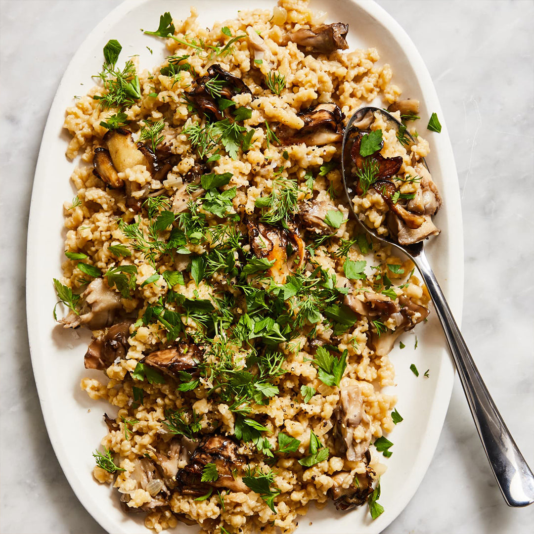 Farfel with Roasted Mushrooms