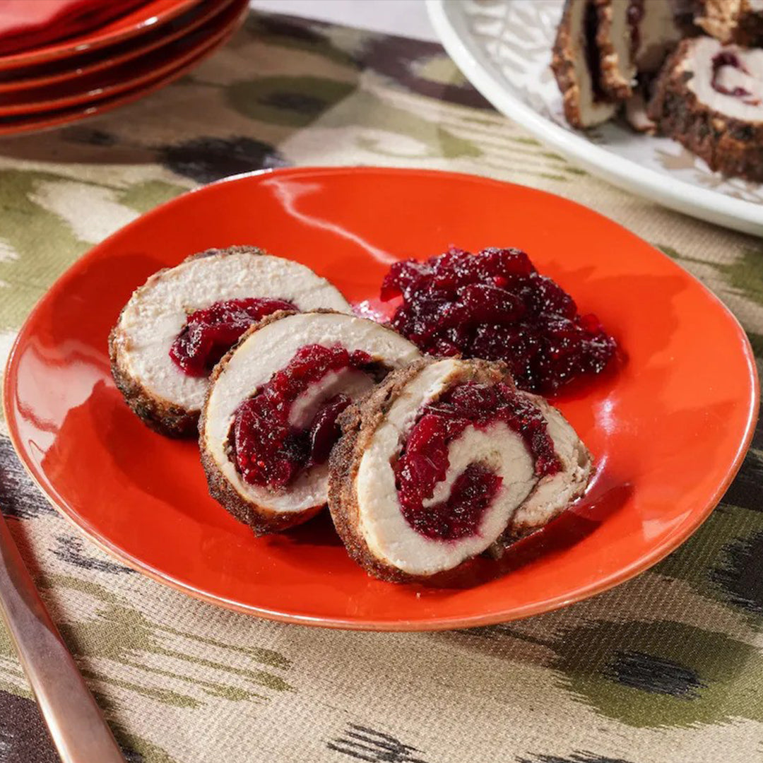 Mini Rolled Cranberry Jam Chicken