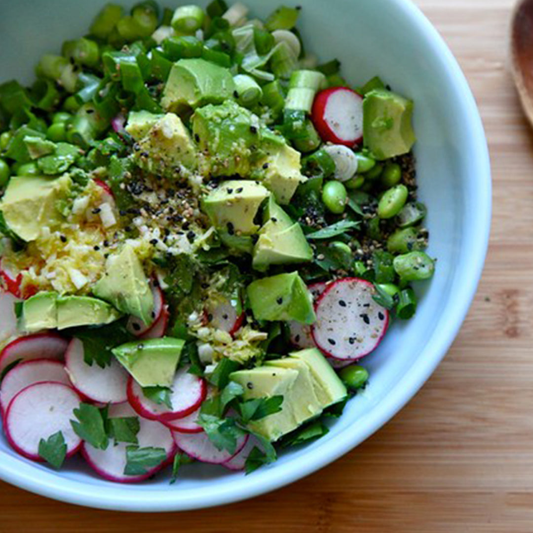 Green Harvest Salad - Creamy Basil Dressing